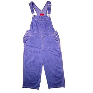 Vintage Gloria Vanderbilt Cropped Denim Capris Carpenter Overalls Women’s M